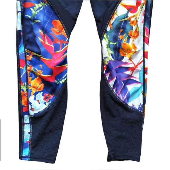 Athleta blu tropical precision legging high rise mesh details size M - Picture 4 of 14